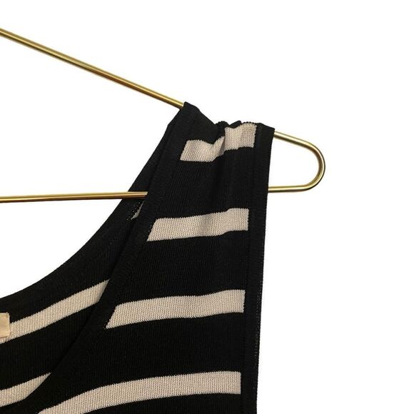 TravelSmith Sleeveless Scoop Neck Striped Knit Dress Navy White Large - Picture 2 of 7